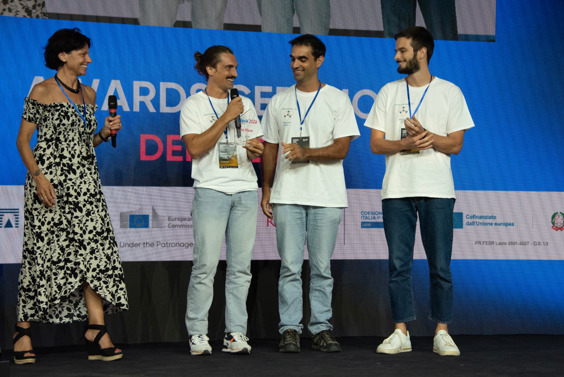 First-place startup team at the Demo Day awards